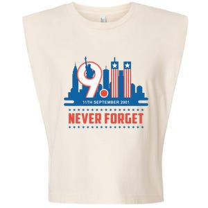 Never Forget September 11 2001 Memorial Day American Flag Garment-Dyed Women's Muscle Tee