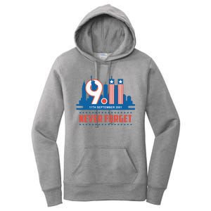 Never Forget September 11 2001 Memorial Day American Flag Women's Pullover Hoodie