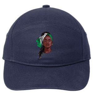 Nigerian Flag Souvenirs Products Uniform For Women Nigeria 7-Panel Snapback Hat