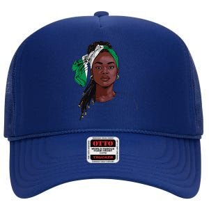 Nigerian Flag Souvenirs Products Uniform For Women Nigeria High Crown Mesh Back Trucker Hat