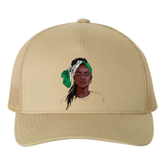 Nigerian Flag Souvenirs Products Uniform For Women Nigeria Yupoong Adult 5-Panel Trucker Hat