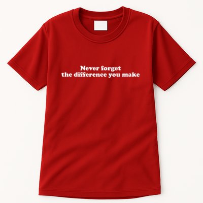 Never Forget The Difference You Make Mental Health Tall T-Shirt