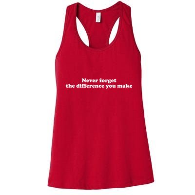 Never Forget The Difference You Make Mental Health Womens Tank Top