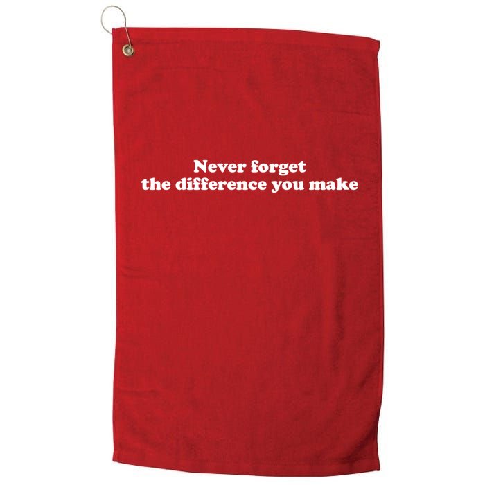 Never Forget The Difference You Make Mental Health Golf Towel