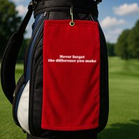 Never Forget The Difference You Make Mental Health Golf Towel