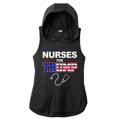 Nurses For Trump Political Election Ladies PosiCharge Tri-Blend Wicking Draft Hoodie Tank