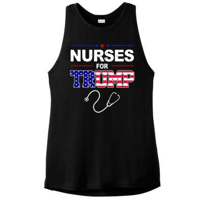 Nurses For Trump Political Election Ladies PosiCharge Tri-Blend Wicking Tank