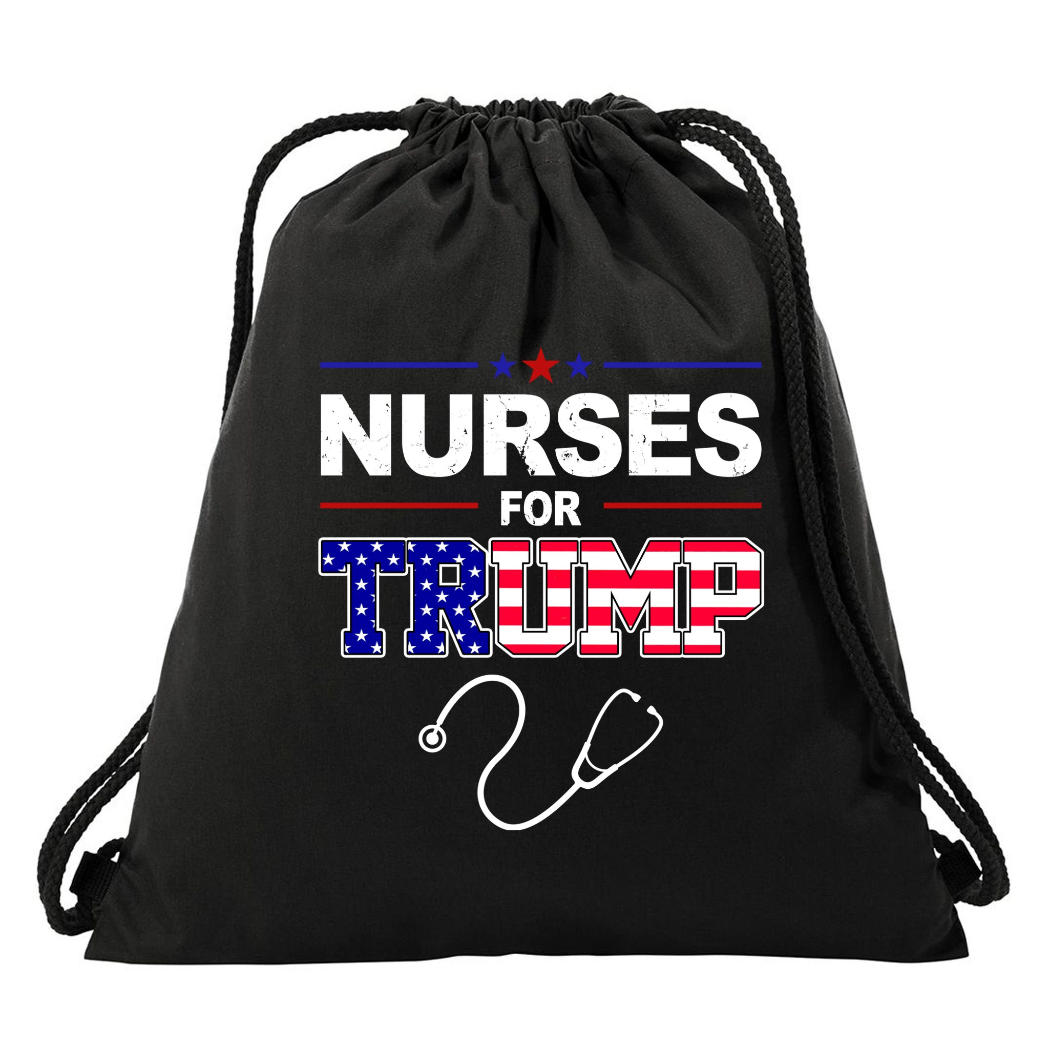 Nurses For Trump Political Election Drawstring Bag