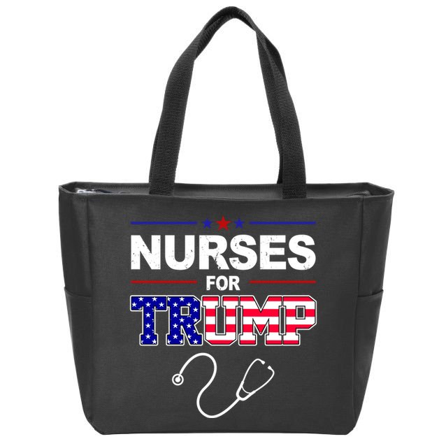 Nurses For Trump Political Election Zip Tote Bag