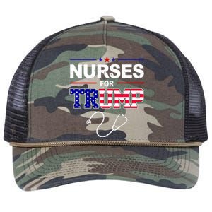 Nurses For Trump Political Election Retro Rope Trucker Hat Cap