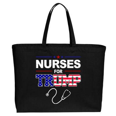 Nurses For Trump Political Election Cotton Canvas Jumbo Tote