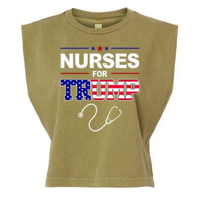 Nurses For Trump Political Election Garment-Dyed Women's Muscle Tee