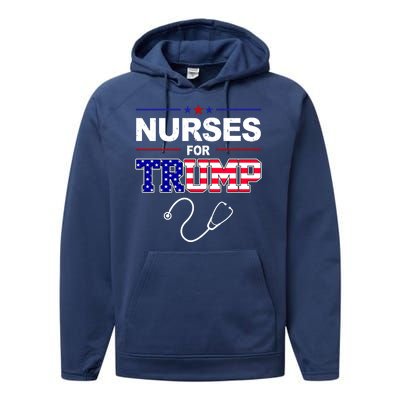 Nurses For Trump Political Election Performance Fleece Hoodie