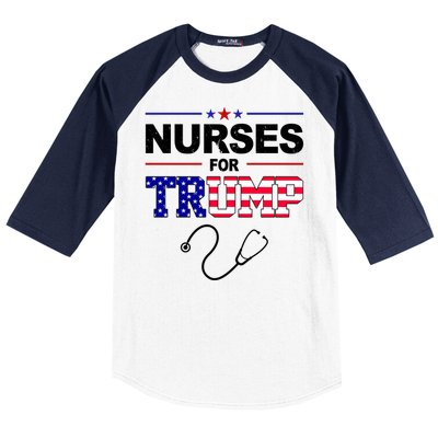 Nurses For Trump Political Election Baseball Sleeve Shirt