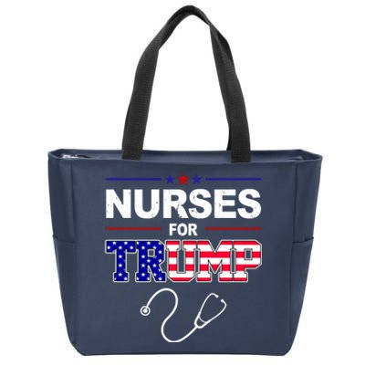 Nurses For Trump Political Election Zip Tote Bag