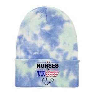 Nurses For Trump Political Election Tie Dye 12in Knit Beanie