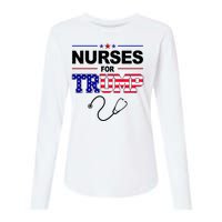 Nurses For Trump Political Election Womens Cotton Relaxed Long Sleeve T-Shirt