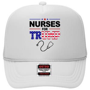 Nurses For Trump Political Election High Crown Mesh Back Trucker Hat