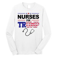 Nurses For Trump Political Election Long Sleeve Shirt