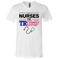 Nurses For Trump Political Election V-Neck T-Shirt