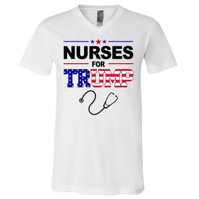 Nurses For Trump Political Election V-Neck T-Shirt