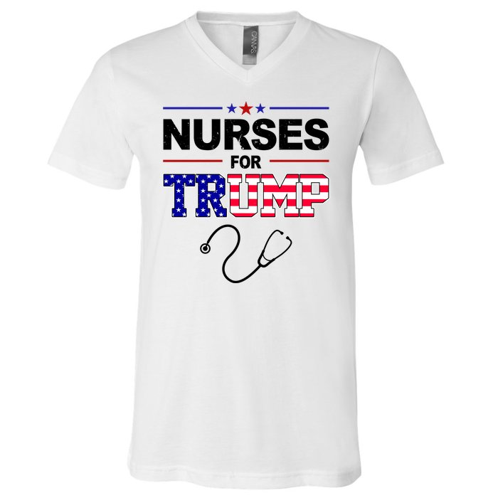 Nurses For Trump Political Election V-Neck T-Shirt