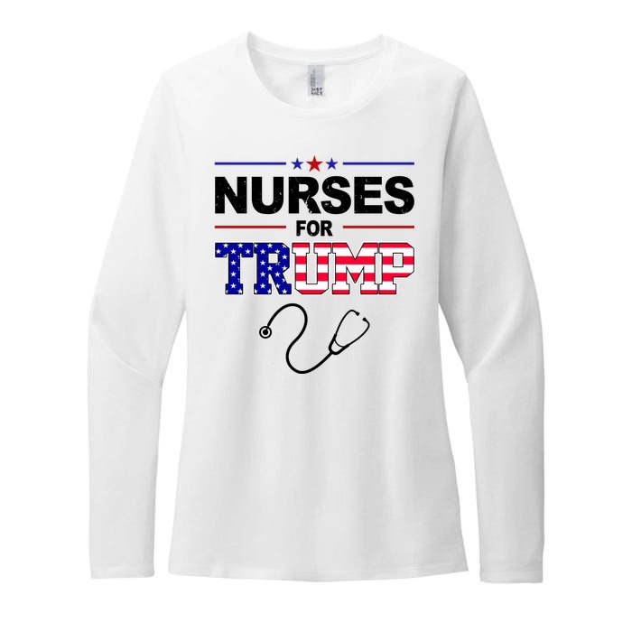 Nurses For Trump Political Election Womens CVC Long Sleeve Shirt