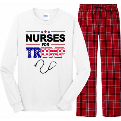 Nurses For Trump Political Election Long Sleeve Pajama Set