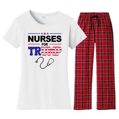 Nurses For Trump Political Election Women's Flannel Pajama Set