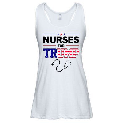 Nurses For Trump Political Election Ladies Essential Flowy Tank