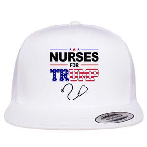 Nurses For Trump Political Election Flat Bill Trucker Hat