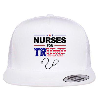 Nurses For Trump Political Election Flat Bill Trucker Hat