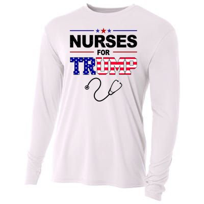 Nurses For Trump Political Election Cooling Performance Long Sleeve Crew