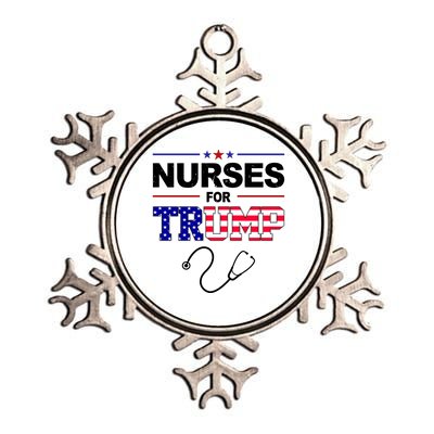 Nurses For Trump Political Election Metallic Star Ornament