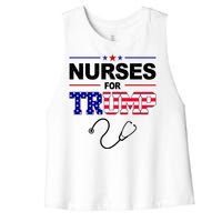 Nurses For Trump Political Election Women's Racerback Cropped Tank