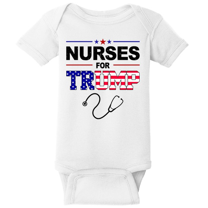 Nurses For Trump Political Election Baby Bodysuit