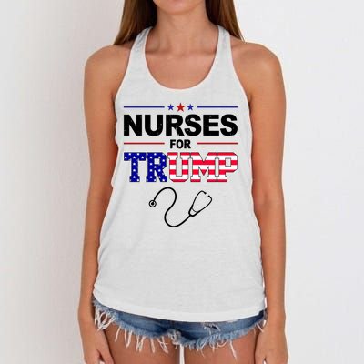 Nurses For Trump Political Election Women's Knotted Racerback Tank