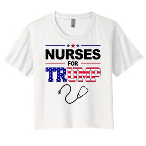 Nurses For Trump Political Election Women's Crop Top Tee