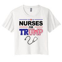 Nurses For Trump Political Election Women's Crop Top Tee