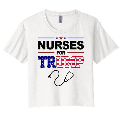 Nurses For Trump Political Election Women's Crop Top Tee