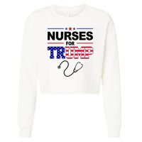 Nurses For Trump Political Election Cropped Pullover Crew