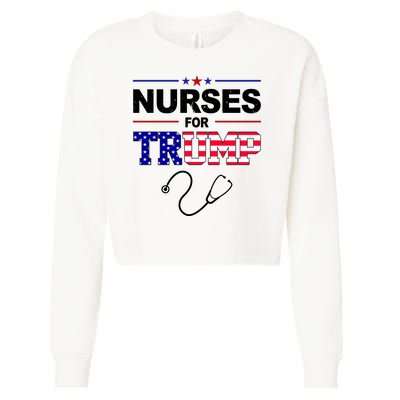 Nurses For Trump Political Election Cropped Pullover Crew