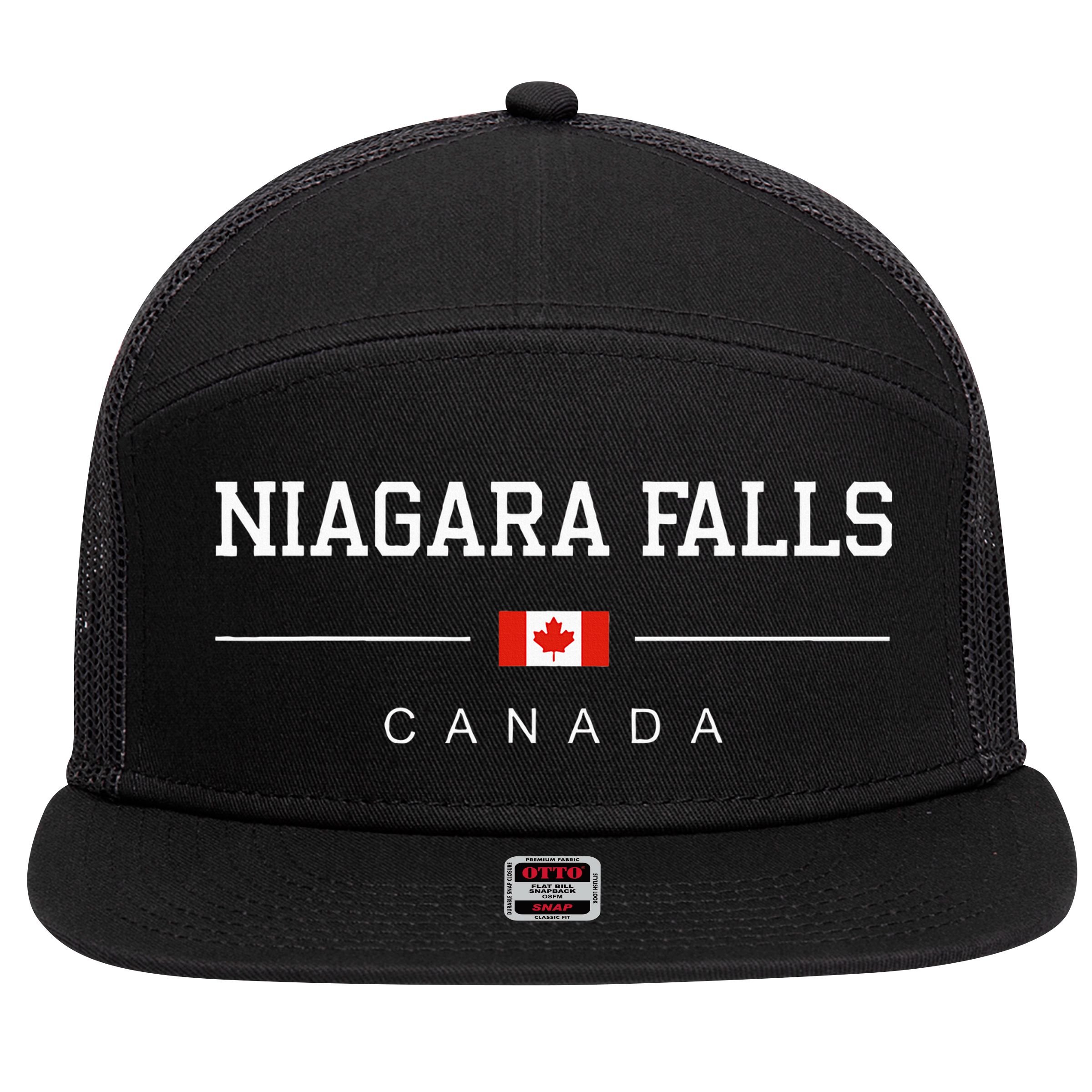 Niagara Falls Tourist Canada Niagara Falls 7 Panel Mesh Trucker Snapback Hat