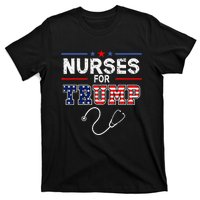 Nurses For Trump 2024 Support Donald Trump America Flag T-Shirt