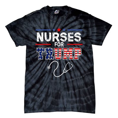 Nurses For Trump 2024 Support Donald Trump America Flag Tie-Dye T-Shirt