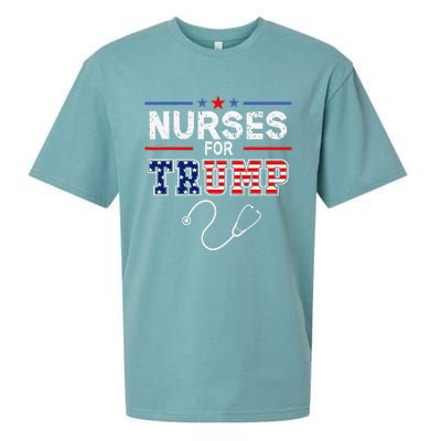 Nurses For Trump 2024 Support Donald Trump America Flag Sueded Cloud Jersey T-Shirt