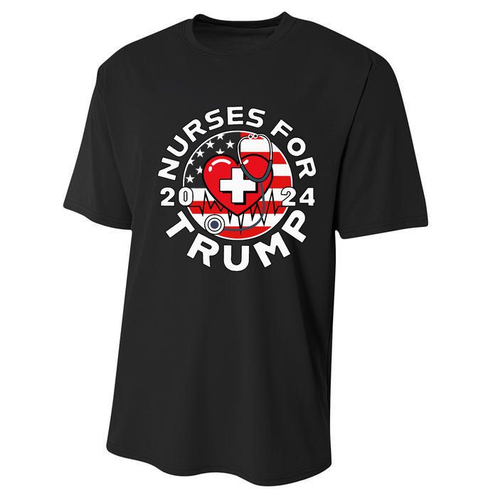 Nurses For Trump 2024 Performance Sprint T-Shirt