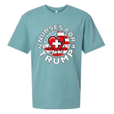 Nurses For Trump 2024 Sueded Cloud Jersey T-Shirt