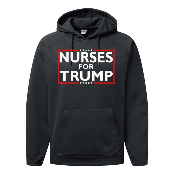 Nurses For Trump President Election 2024 Performance Fleece Hoodie