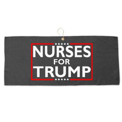 Nurses For Trump President Election 2024 Large Microfiber Waffle Golf Towel